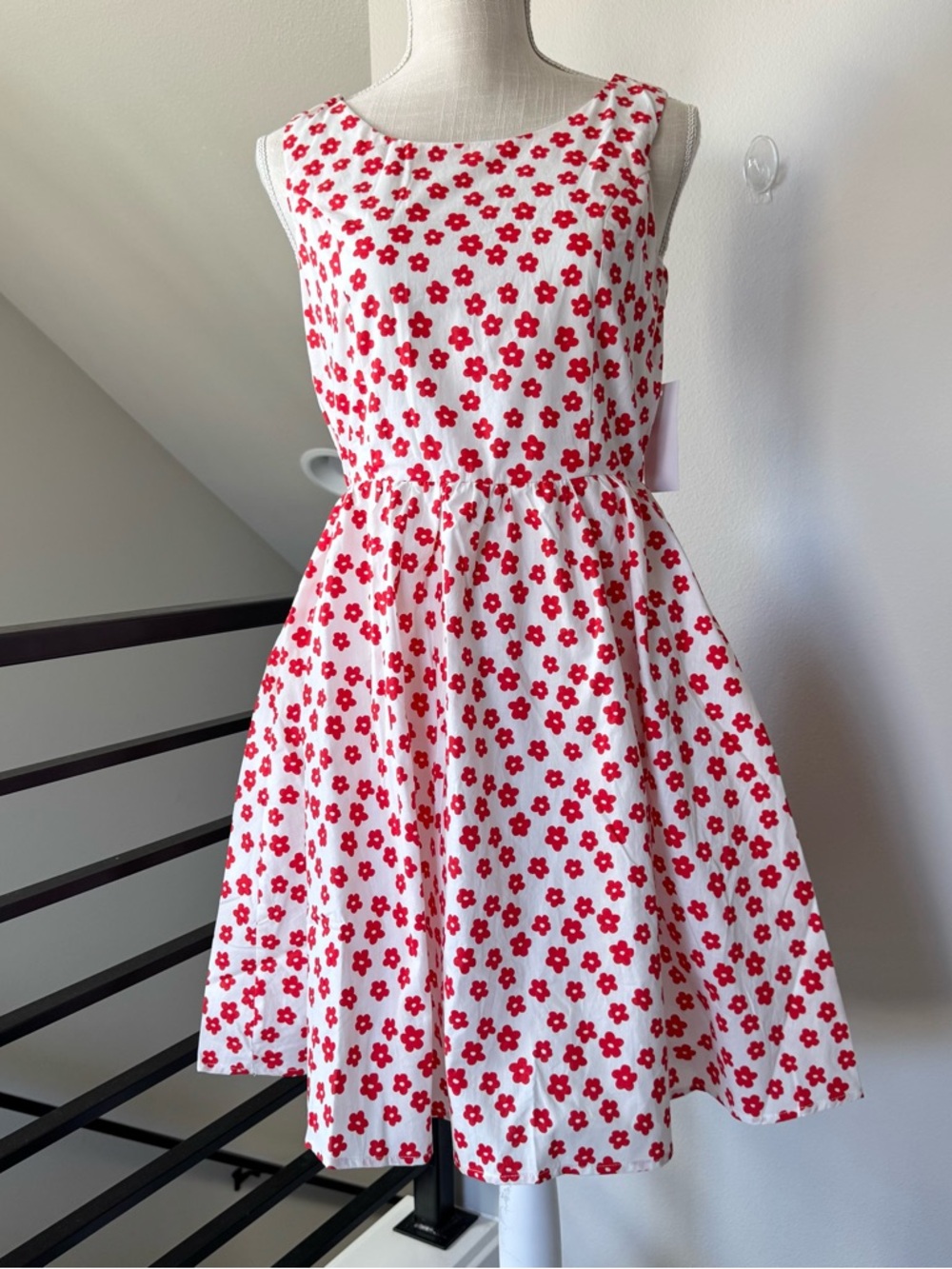 Tulip B By Unique Vintage 100% Cotton Floral Swing Sleeveless Dress M NWT